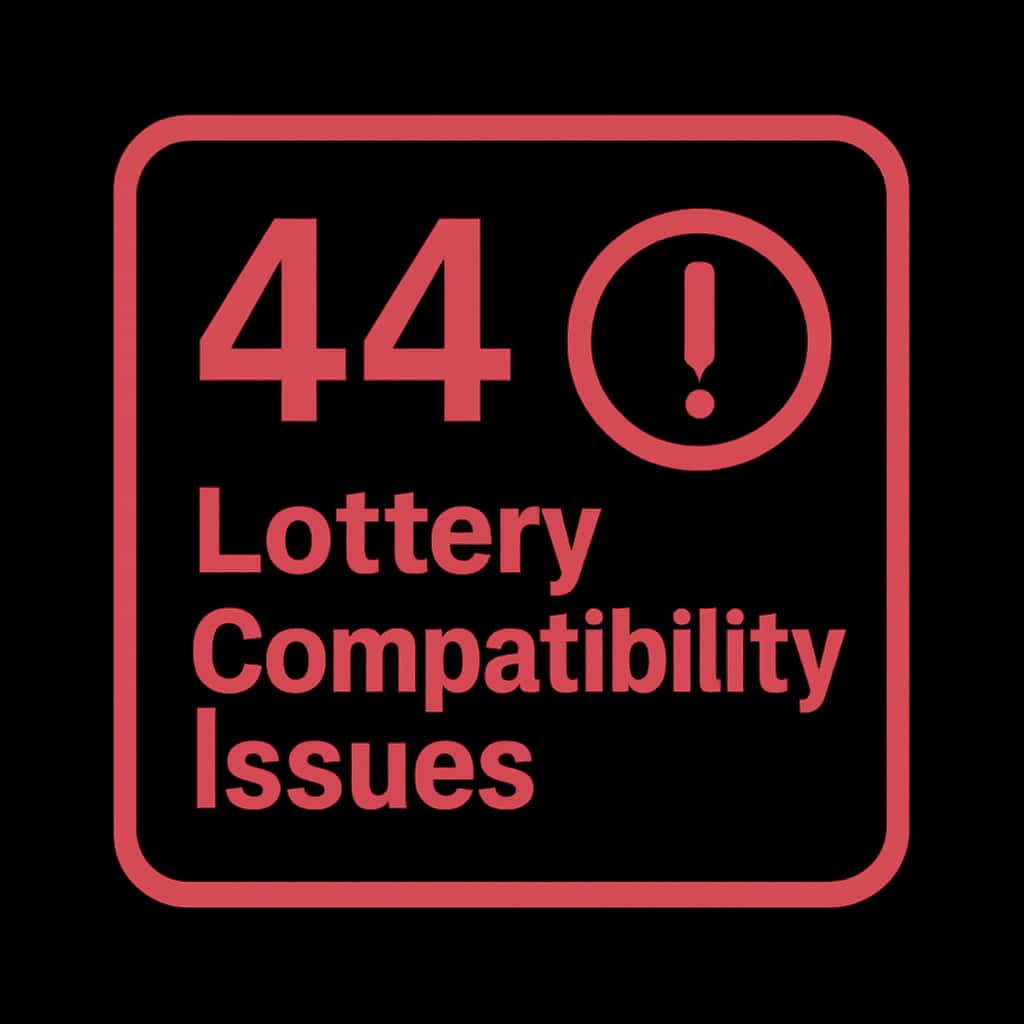 An icon symbolizing 44 Lottery Compatibility Issues, featuring the text '44 Lottery'.