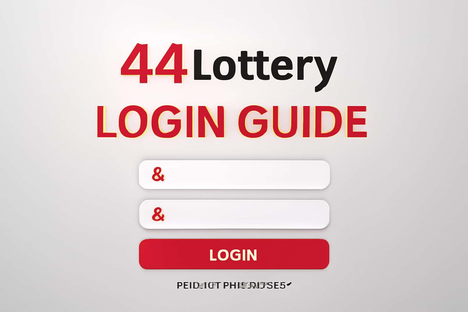 Informational image about 44 Lottery Login Guide with clear text.