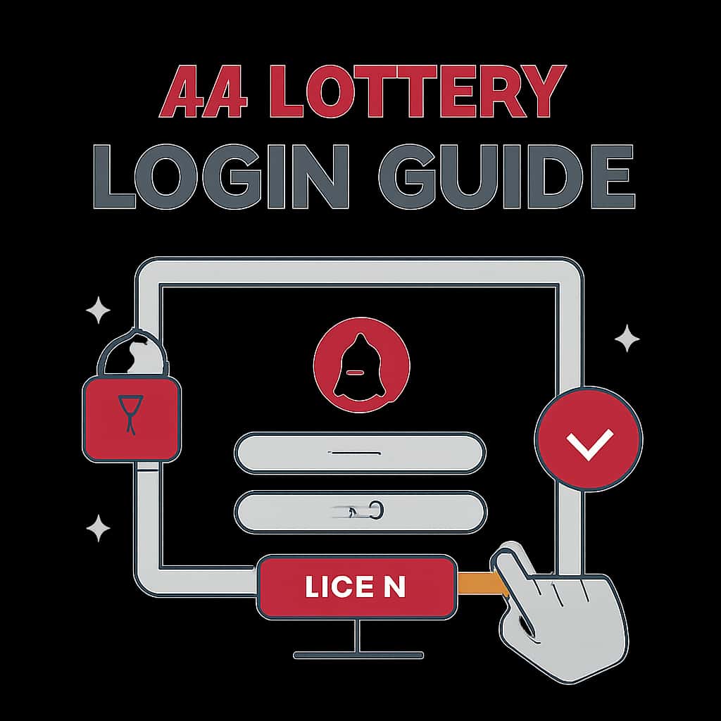 Illustration explaining the process of logging into 44 Lottery.