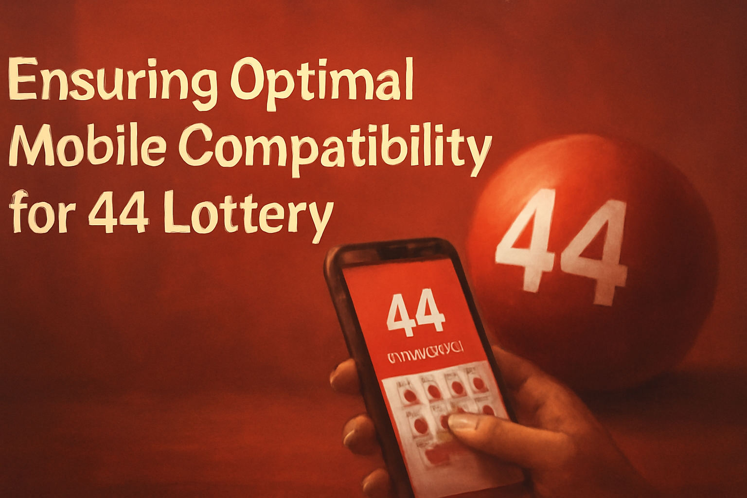 Hero image depicting the installation process for the 44 Lottery app.