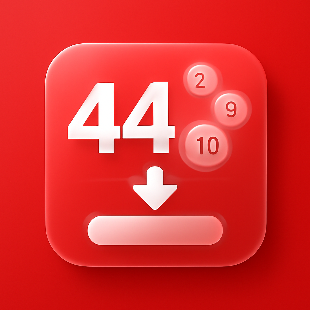 Illustration detailing the APK download and installation process for 44 Lottery.