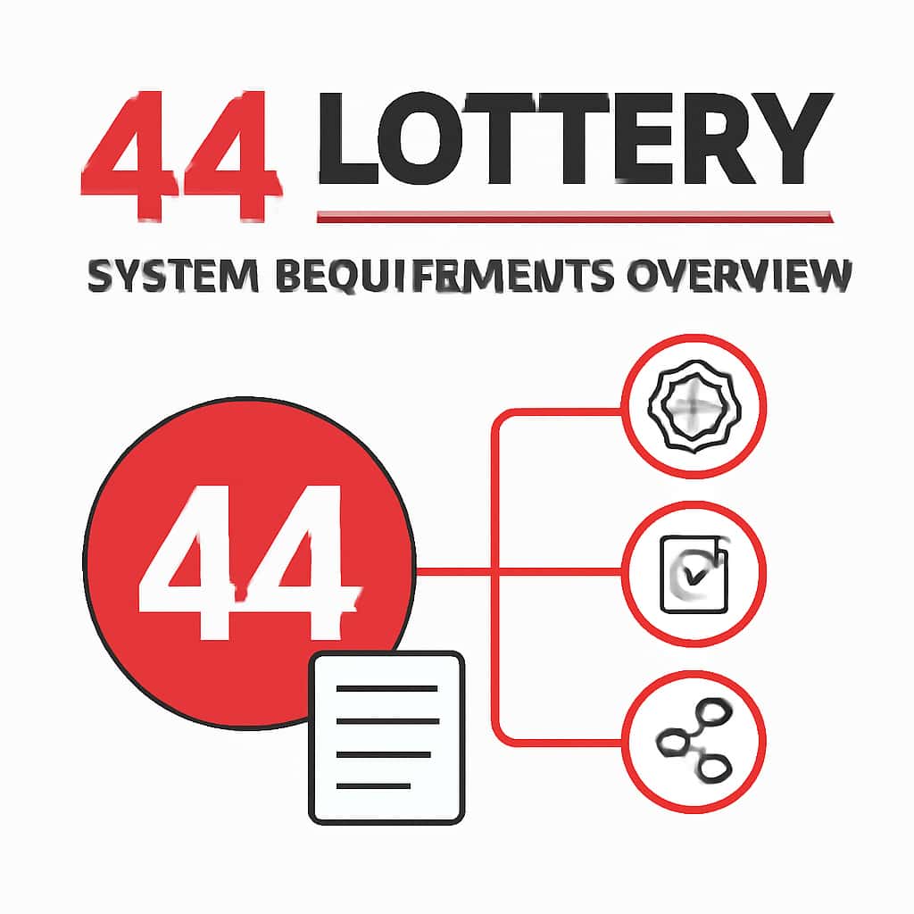 Diagram explaining 44 Lottery System Requirements.