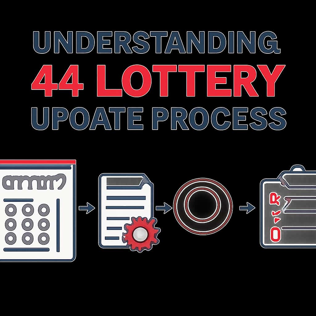An educational diagram illustrating the 44 Lottery update process.
