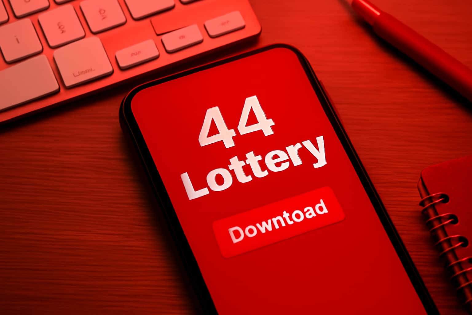 An informational visual representation of the 44 Lottery Download process.