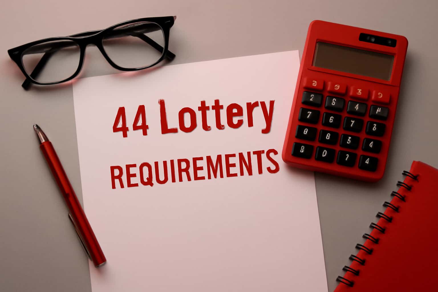 An informative scene depicting the 44 Lottery Requirements, focusing on installation and compatibility.