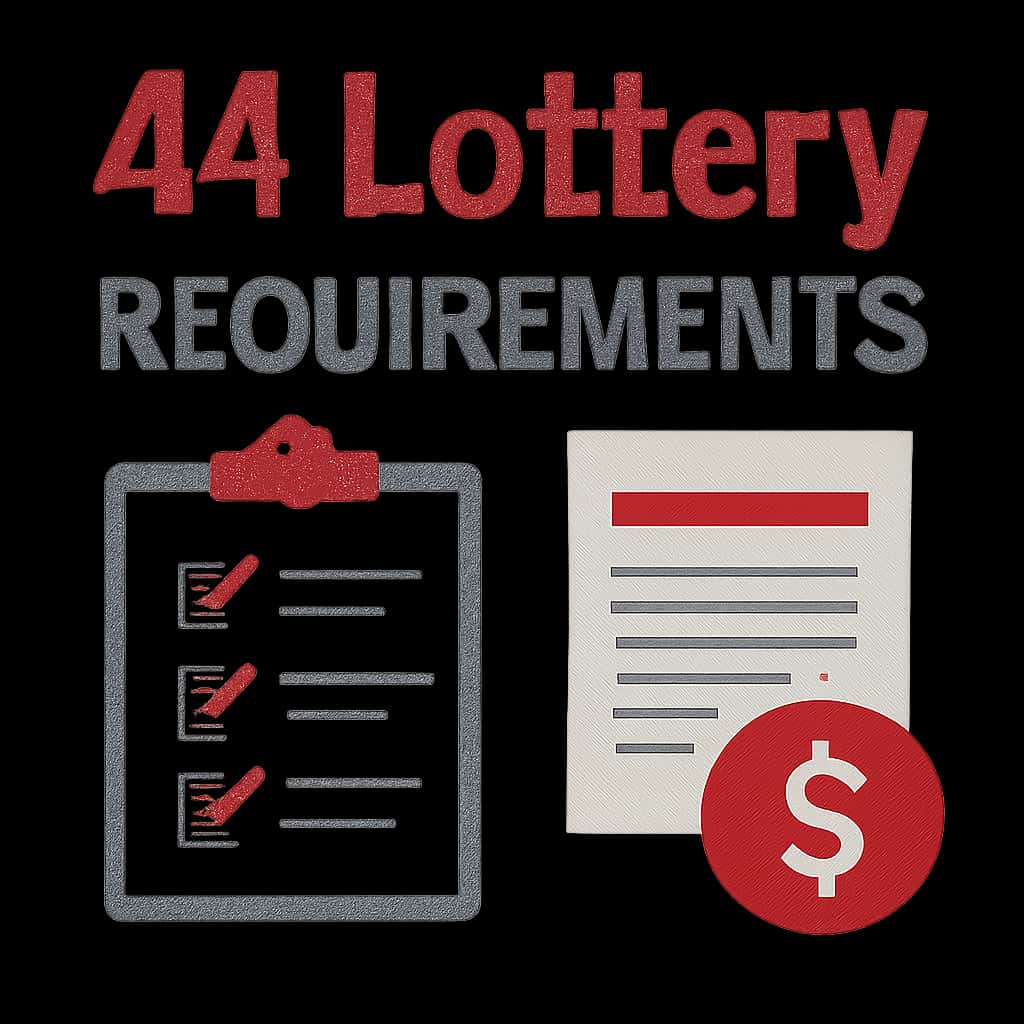 A diagram illustrating the installation process for the 44 Lottery app.