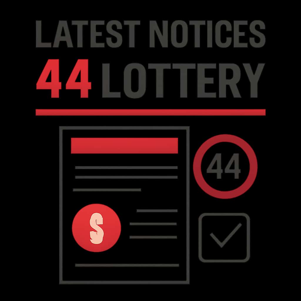 Illustration of Latest 44 Lottery Notices section.